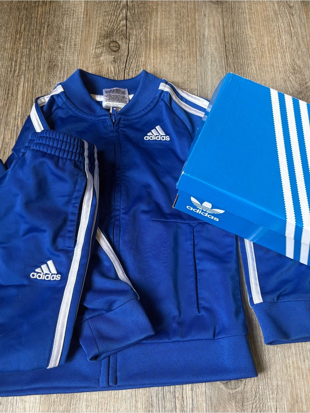 adidas Royal Blue Track Suit with Matching Shoes